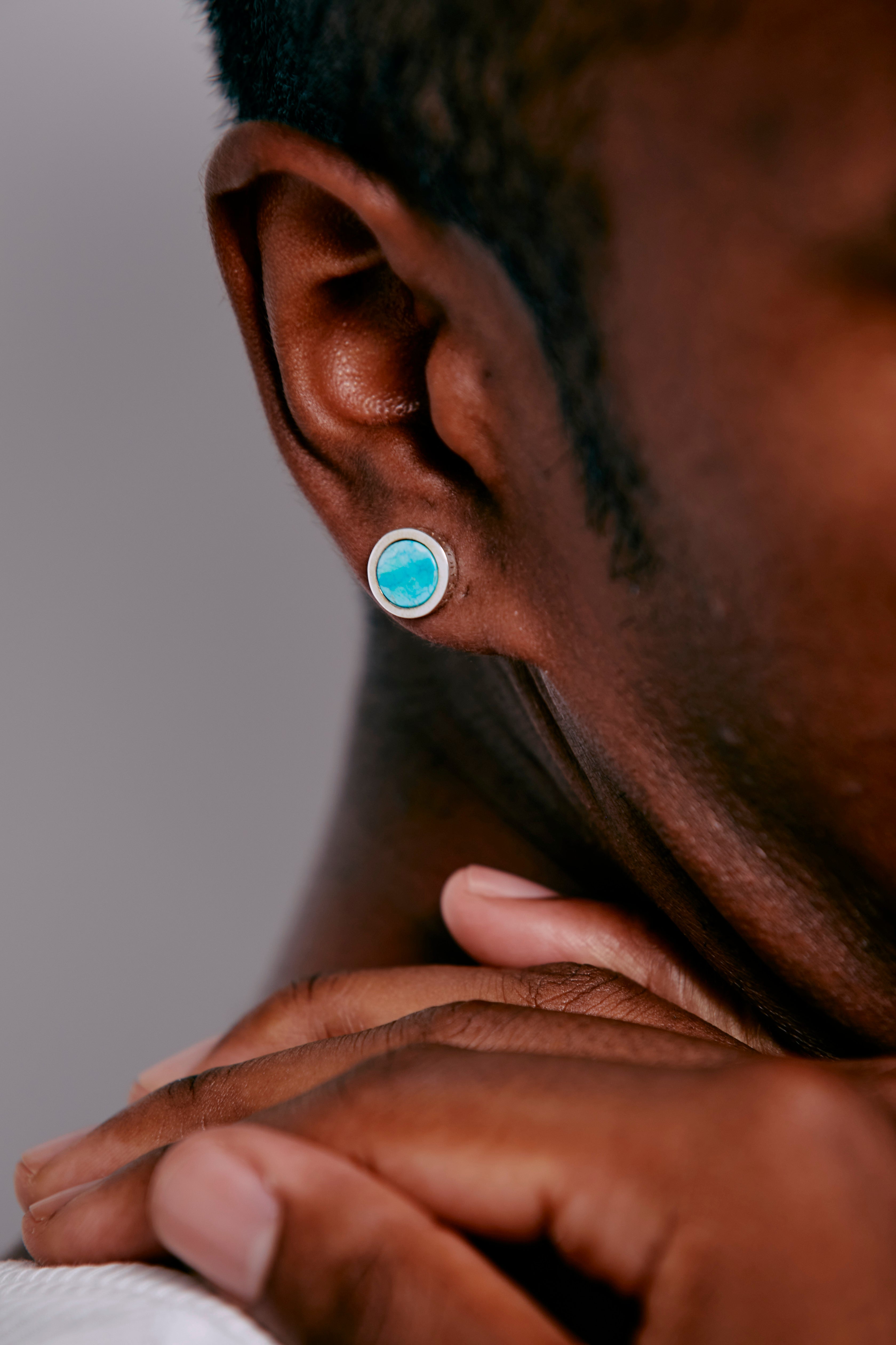 STONE EARRINGS(Ice Blue / Turquoise)