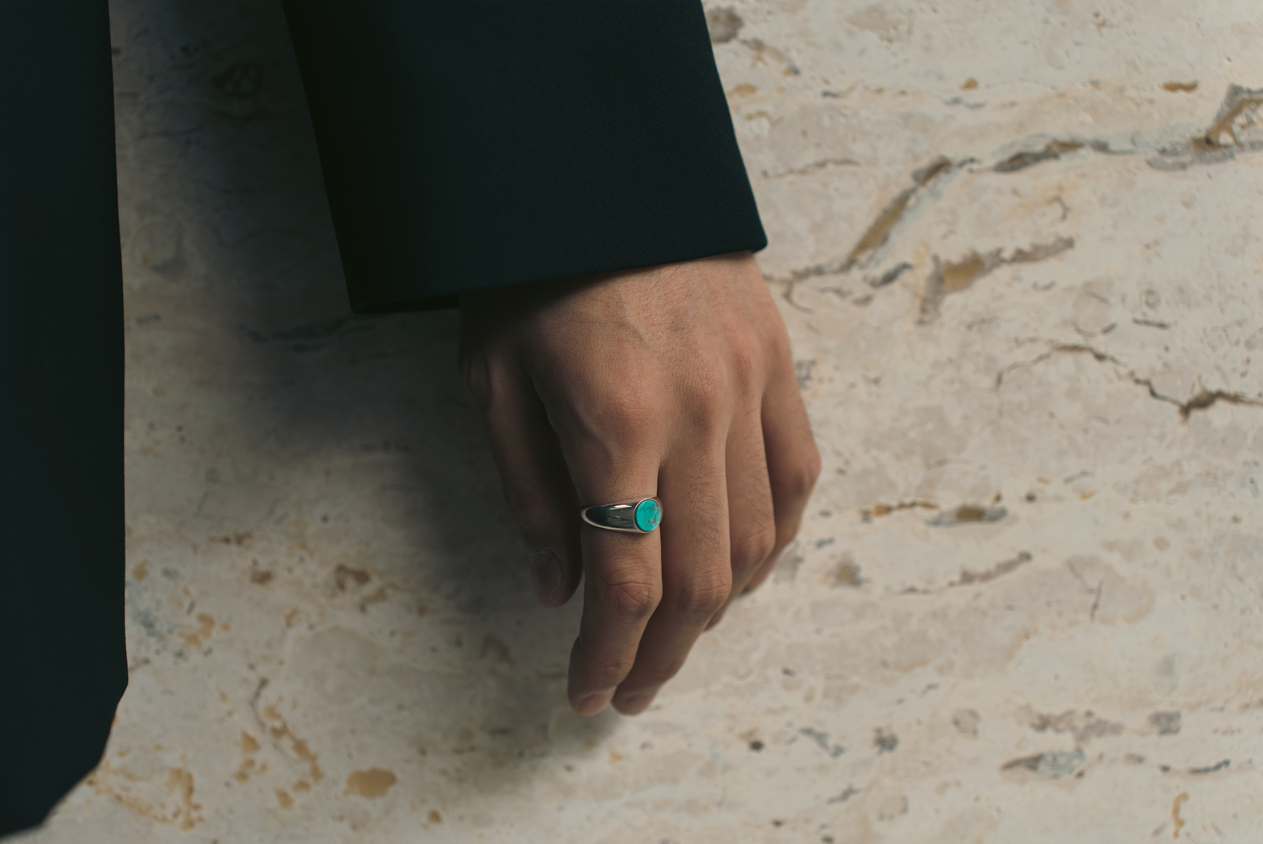 STONE RING(Ice Blue / Turquoise）