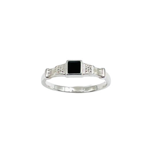 STONE VINTAGE RING（BLACK）