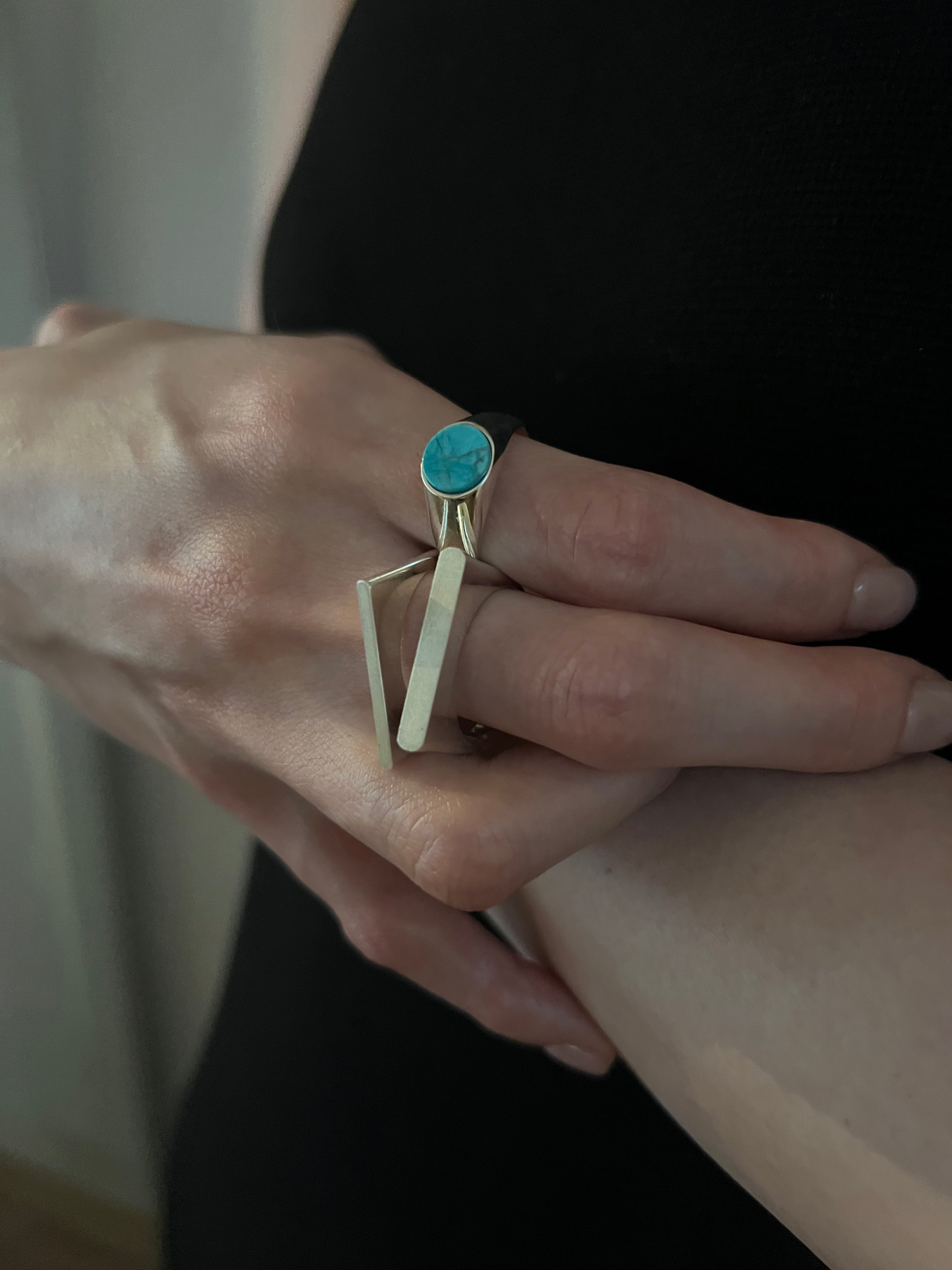 STONE RING(Ice Blue / Turquoise）