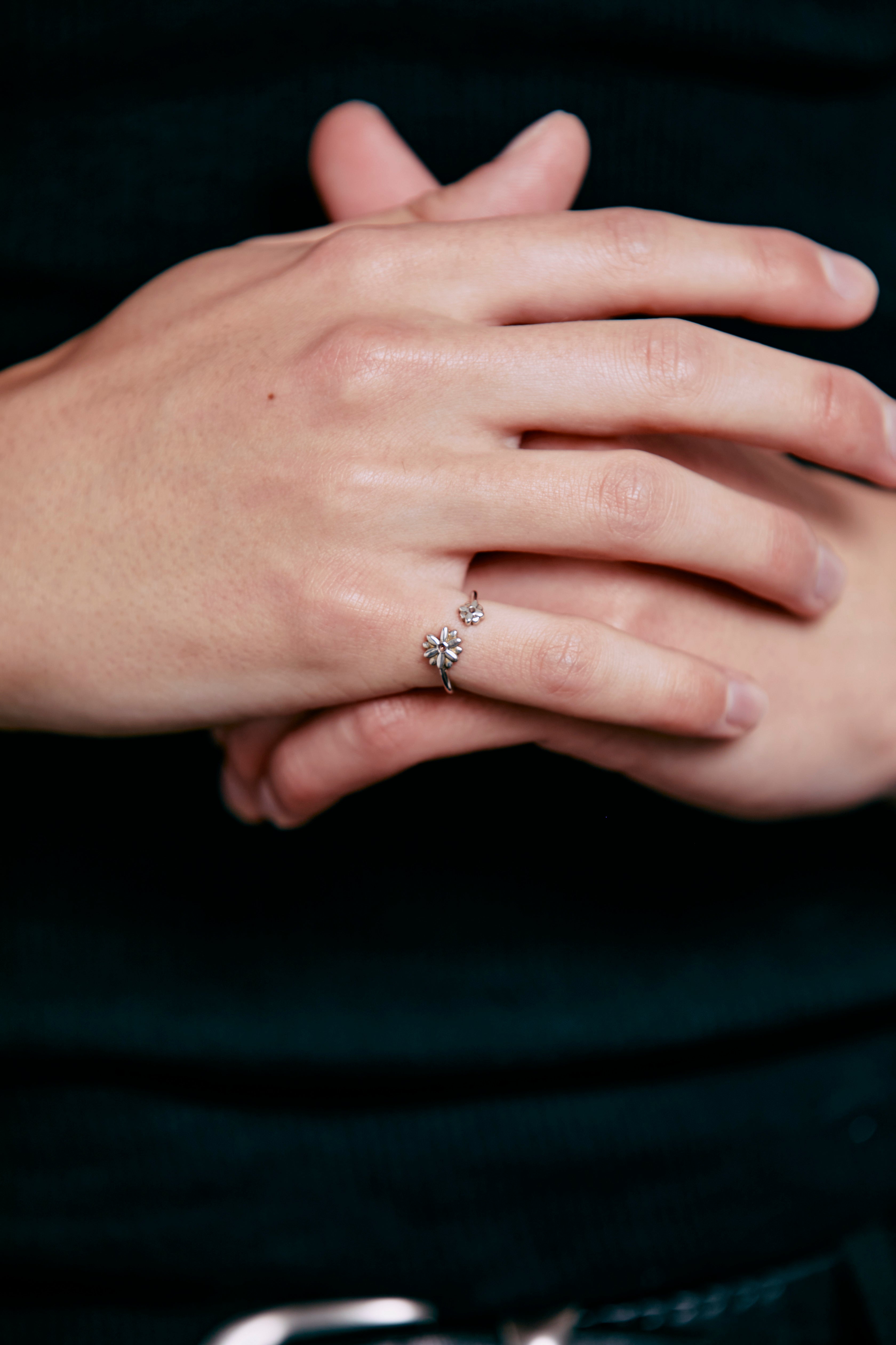 Flower Pinky Ring(SILVER)