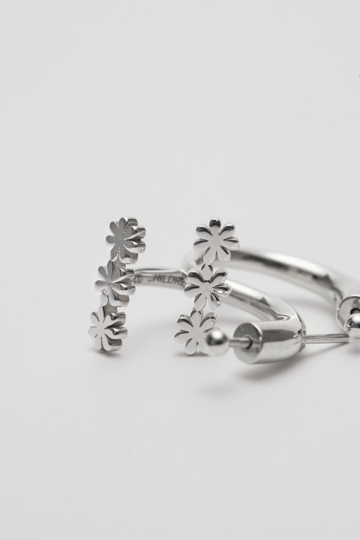 Flower Earrings (Silver)