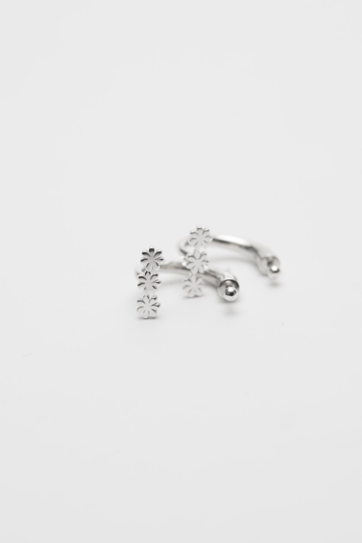 Flower Earrings (Silver)