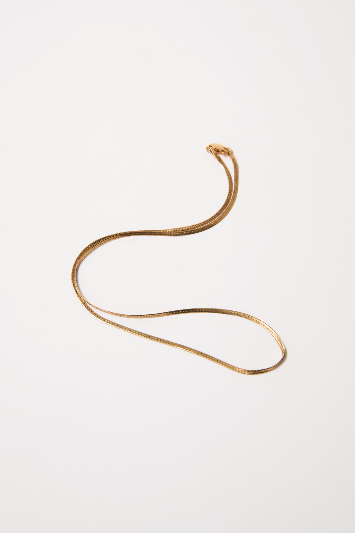 HERRINGBONE NECKLACE(M / Gold)