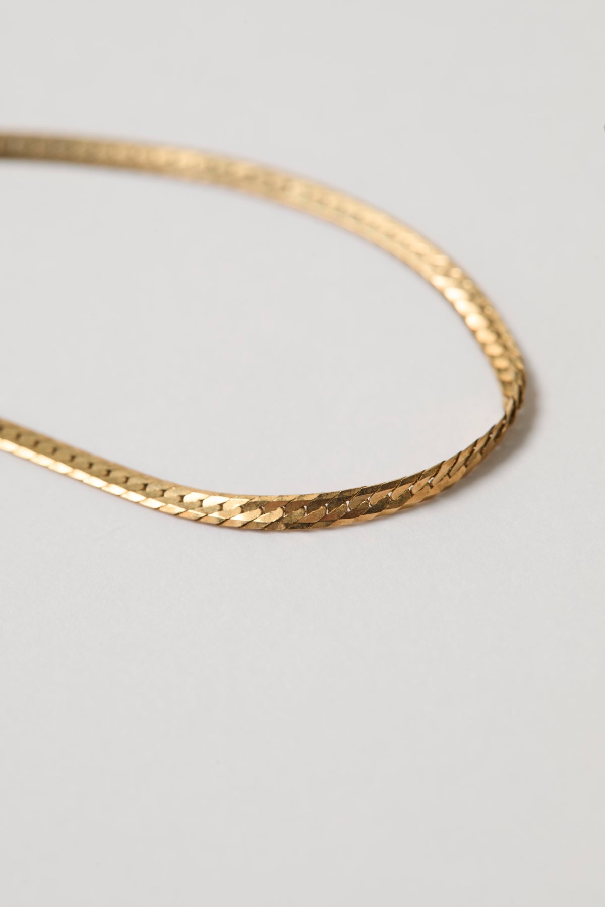 HERRINGBONE NECKLACE(M / Gold)